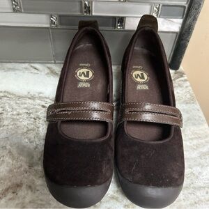 Merrell Women 7.5 Plaza Bandeau Leather Suede Mary Jane Comfort Casual Slip On